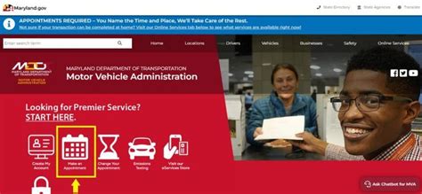 mva maryland citas|Online Services